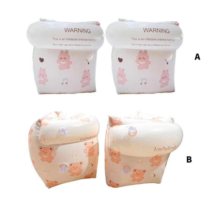 2Pcs Children Swimming Gear Arm Swimming Rings Toddler Inflatable Kids Arm Float Rings Arm Bands Kids Swim Arm Floaties