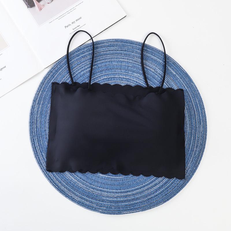 

Flarixa, бюстгальтер без косточек с тонкими ремешками для девочек, сексуальное женское белье, топ без бретелек, нижнее белье, женский бюстгальтер, бюстгальтеры из ледяного шелка One size чёрный