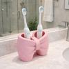 Creative Plastic Bow Shape Toothbrush Holder Lovely Lightweight Makeup Brush Rack Decorative Pen Holder Bedroom