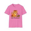 Unisex Softstyle T-Shirt Oh Fur Real Cat Funny Holiday Gift Chaos Christmas Tee