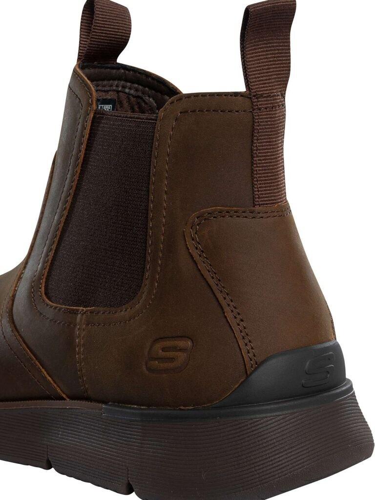 Ботинки Skechers Augustino мужские кожаные шоколадно-коричневые