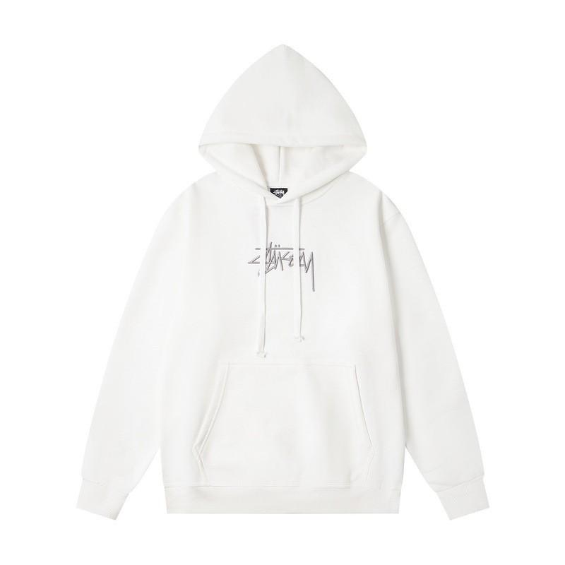 Unisex Oversized Cotton Hoodie With Minimalist Letter Embroidery Streetwear Casual Pullover Fall