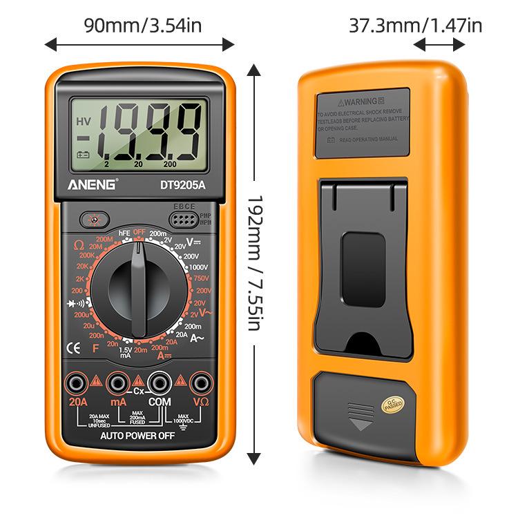 ANENG DT9205A High-Precision Digital Multimeter for Electricians