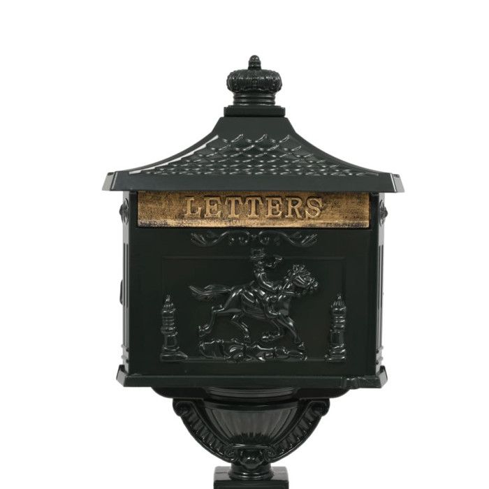 VidaXL Boîte aux lettres sur pied Aluminium Vintage Antirouille Vert