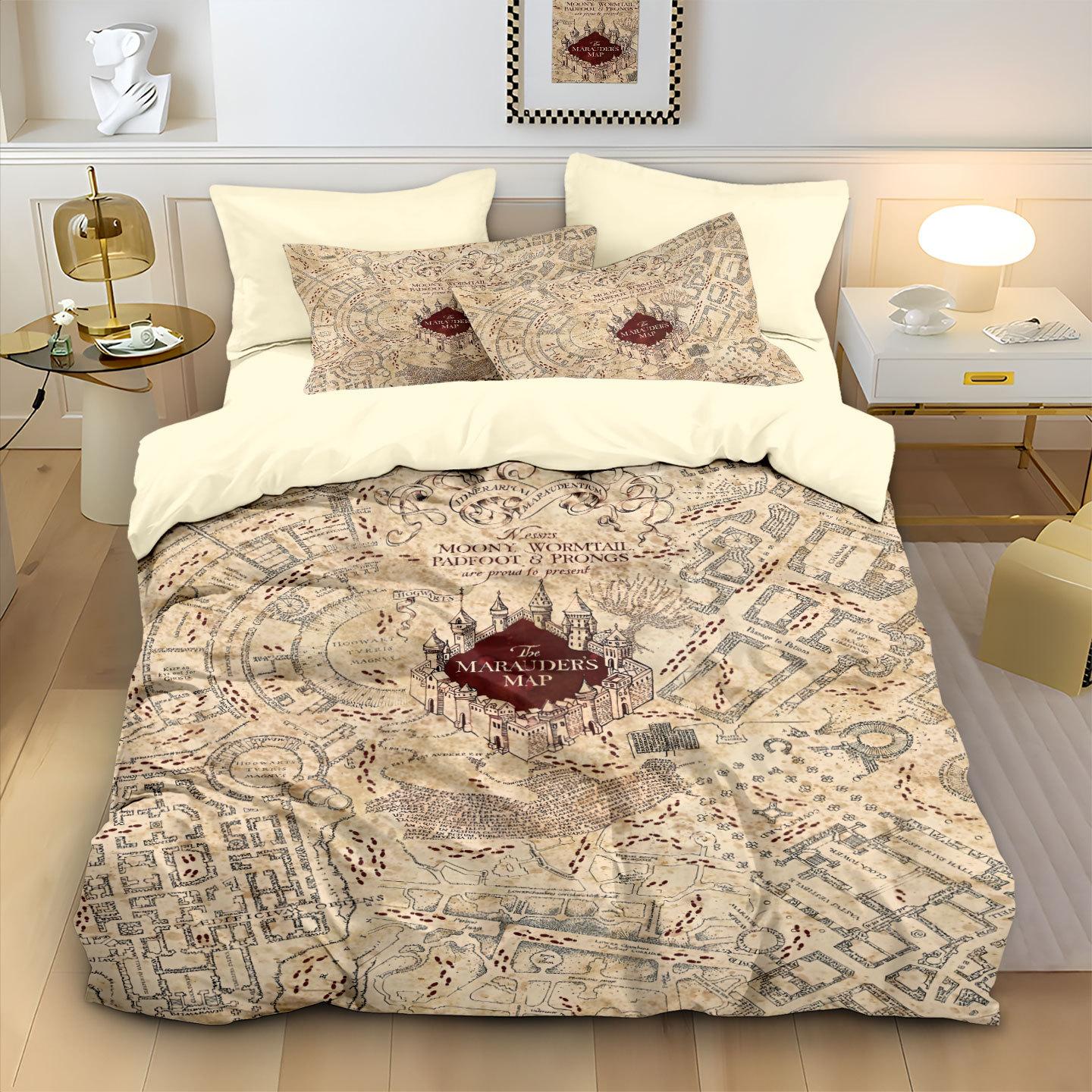 

Three-Piece Quilt Cover 3D Printing Bedding Polished Cloth Home Textile 135x200