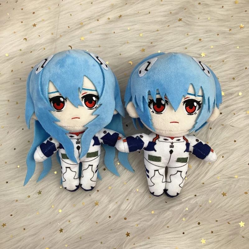 Pluszowa lalka Ayanami Rei 20 cm Kreskówka Anime Pluszowa zabawka Kawaii Pluszowa lalka Evangelion EVA Miękka wypchana Dekoracja pokoju Prezenty na Boże Narodzenie