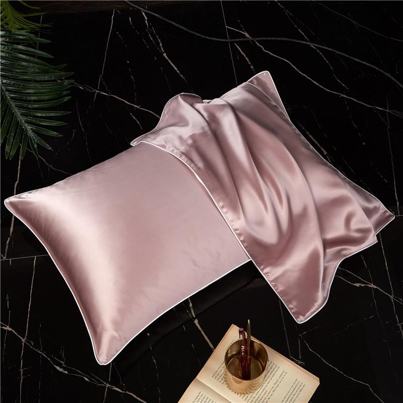 19 Momme Pure Silk Pillowcase Single Side Solid Color Mulberry Pillow Cover Bed