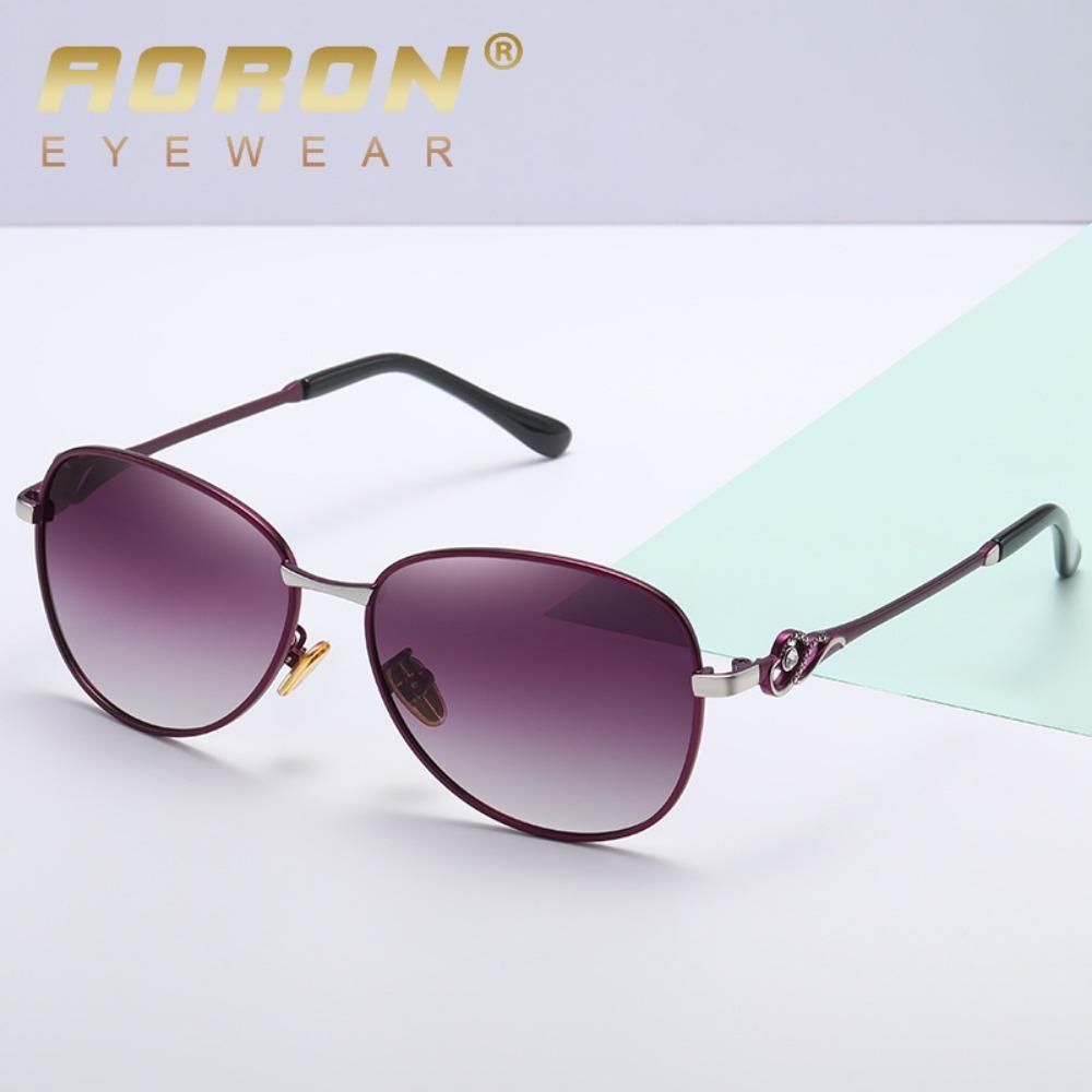 aoron Polarized Sunglasses European and American Two-color Sunglasses Women's Large-frame Sunglasses