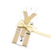 Men Kids Yellow Khaki Brown Suspender Bowtie Set Elastic Adjustable Y-Back Braces Straps Daily Father-Child Braces Accessory