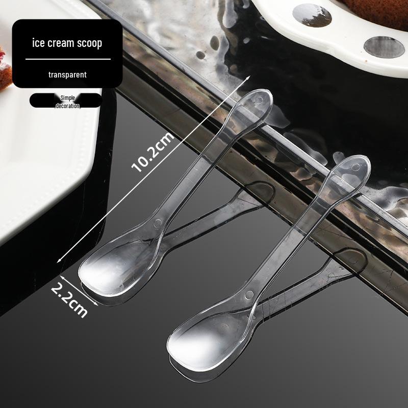 Disposable Individually Packaged Dessert Spoons for Ice Cream & Cake