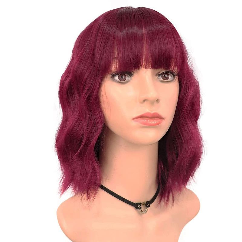 

Премиальные синтетические парики Женский волнистый парик с челкой Средней длины Кудрявые парики Прическа Драг Квин Парик Косплей Костюм 15inches