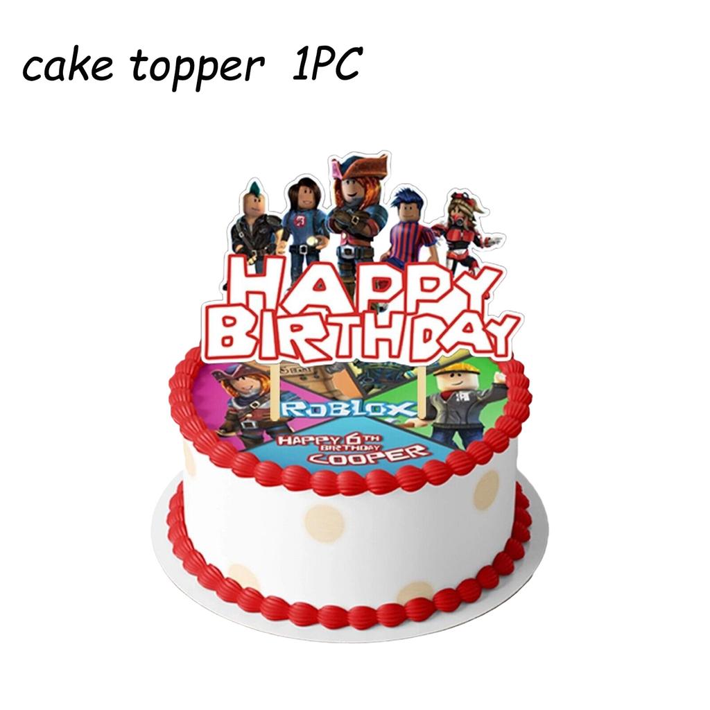 Roblox Birthday Party Sets Baby Shower Kids Decorations Supplies Gifts Cake Topper Cupcake for Entertaining Play Safe Kid Friendly Fun