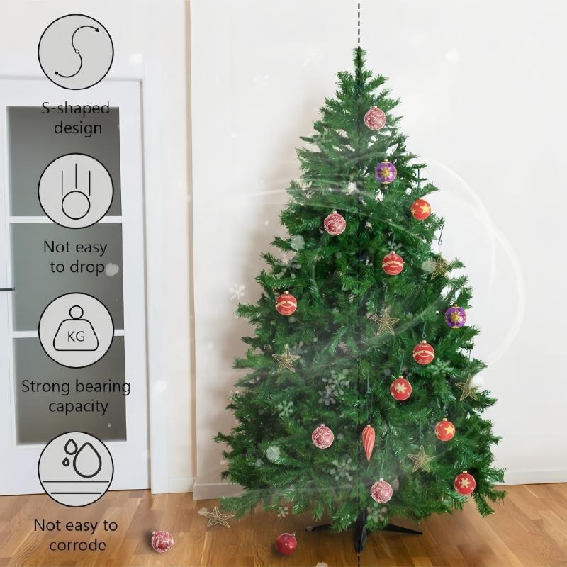 200 Pieces Christmas Tree Hooks, S Shape Christmas Ball Hooks, Christmas Tree Hangers, Christmas Tree Decoration Hooks