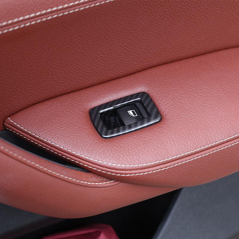 For BMW X3 X4 F25 F26 2011-2017 ABS Carbon fiber Car Window Glass Lift Button Decorative Frame Sticker Car Interior Accessories