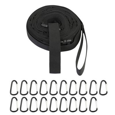 חבל כביסה עם ווים עמידים בפני שחיקה, נושאת עומס חזקה, שחרור מהיר של אתר קמפינג אביזרי רצועת אחסון לאוהל