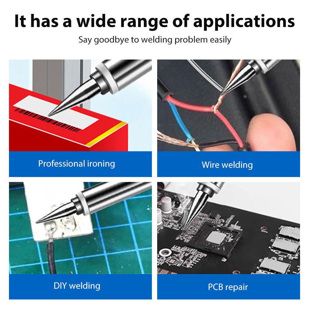 30W 400℃ 90° 12V Wireless Rechargeable Electric Soldering Iron Portable PCB Repair Power Tool Adjustment Welding Gun