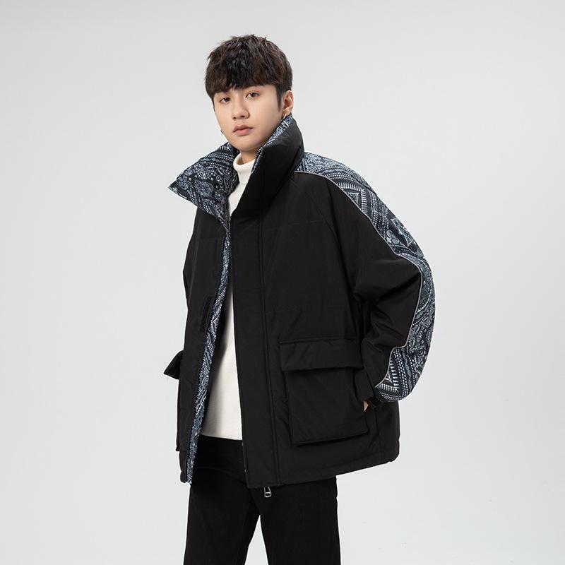 Down jacket men's new winter style versatile trendy brand stand collar thickened warm clothes winter jacket men's trendy boys