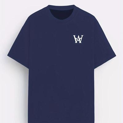 White W Logo T-Shirt,Soft Breathable & Fade-Resistant, Classic Fit for Daily Casual Wear