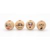Beads - Wood - Character Face - Smiley - 8 Pieces - Child - Creative Hobbies