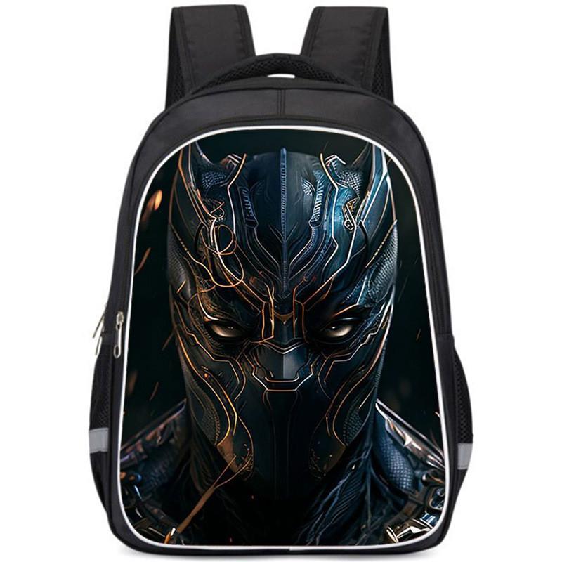 Large Capacity Lightweight Black Panther Kids Backpack For Boys And Girls School Use