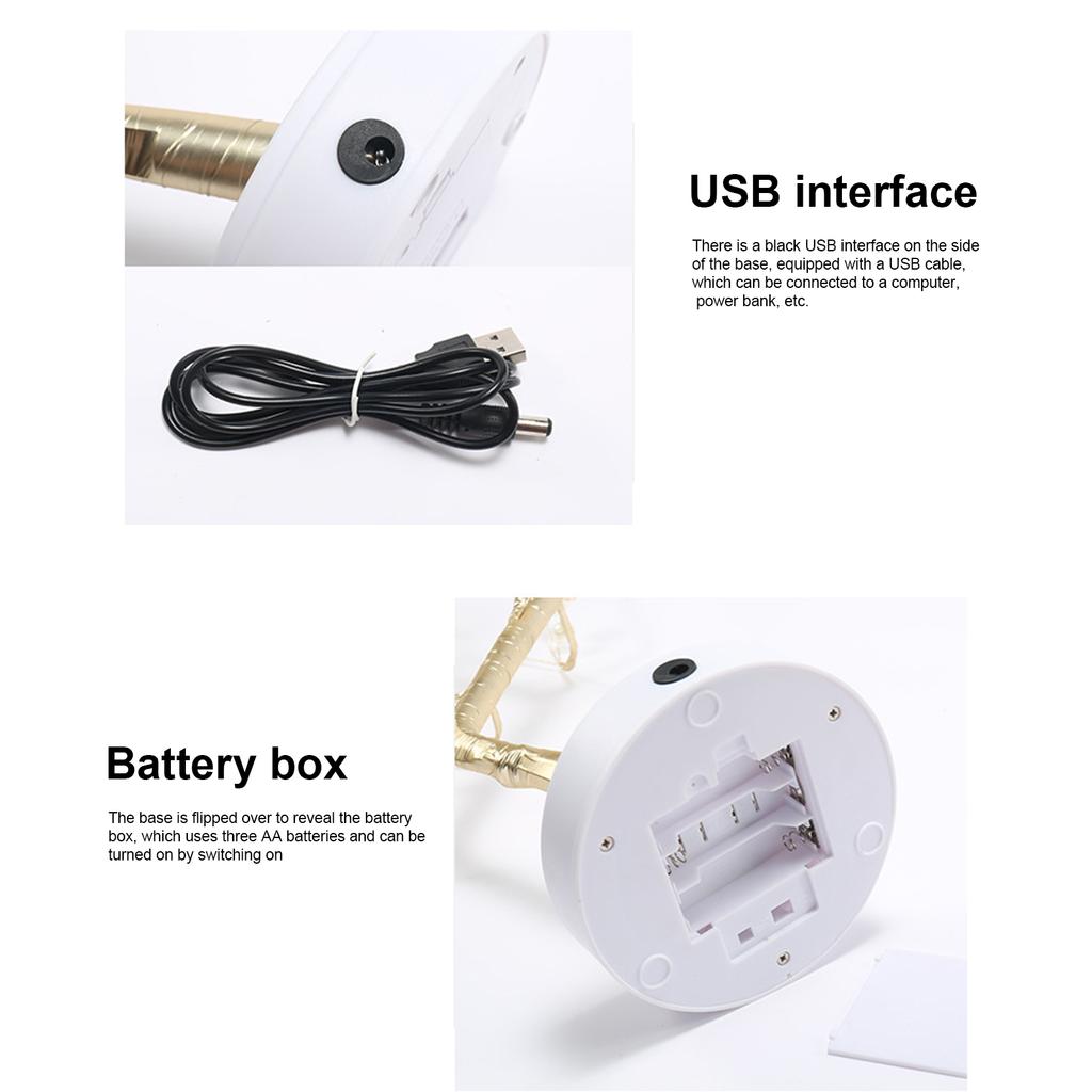 Jul Led Tree Light Hem Fest Bröllop Festival Bordsskiva Dekor Elegant Charmig Dekorativ