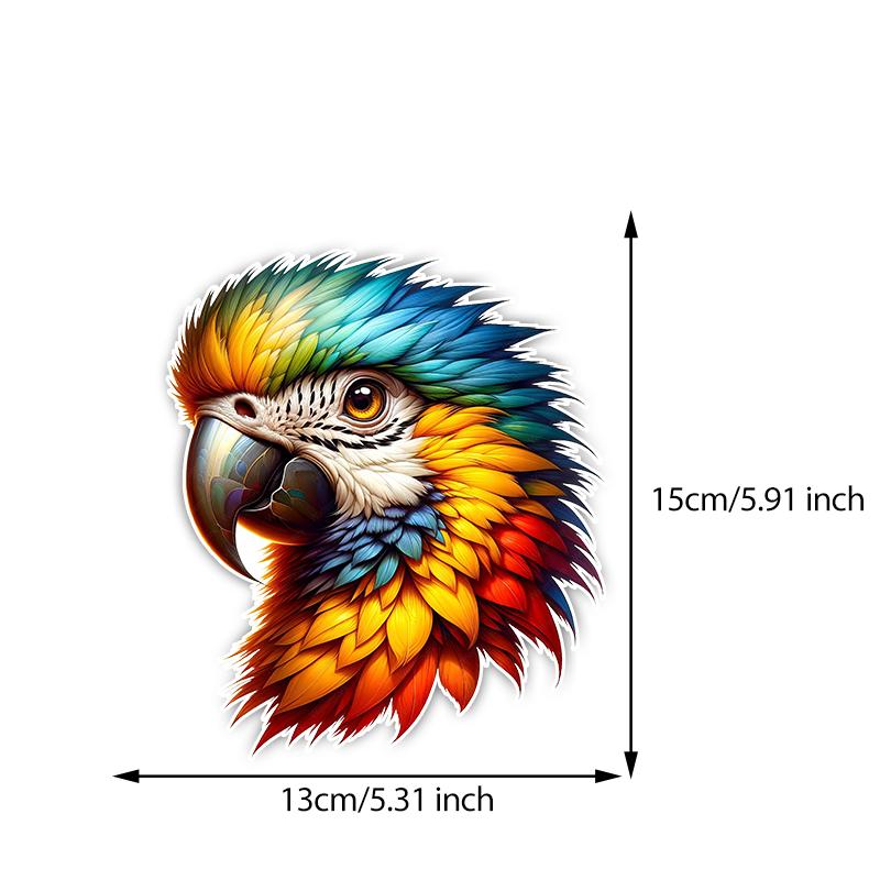 Cute Parrot Bird Art Car Stickers Waterproof Vinyl Decals Auto Body Window Bumper Decor Motorcycle Helmet Stickers TM310