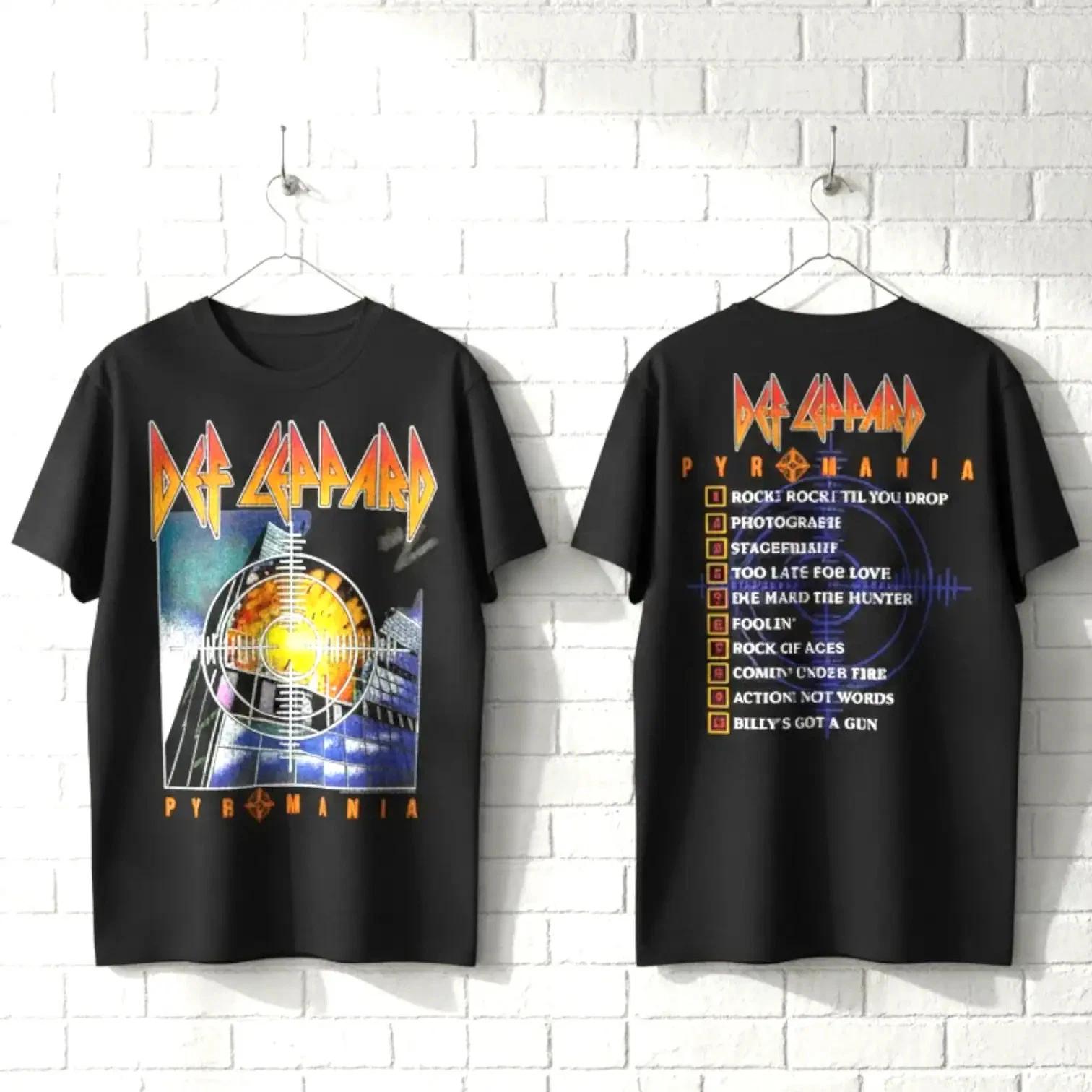 Def Leppard Pyromania Tracklist Men s T Shirt XXXXL