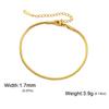 Teamer Stainless Steel Square Snake Chain Bracelet for Men Women Fashion Minimalist Summer Beach Foot Jewelry Gift Wholesale