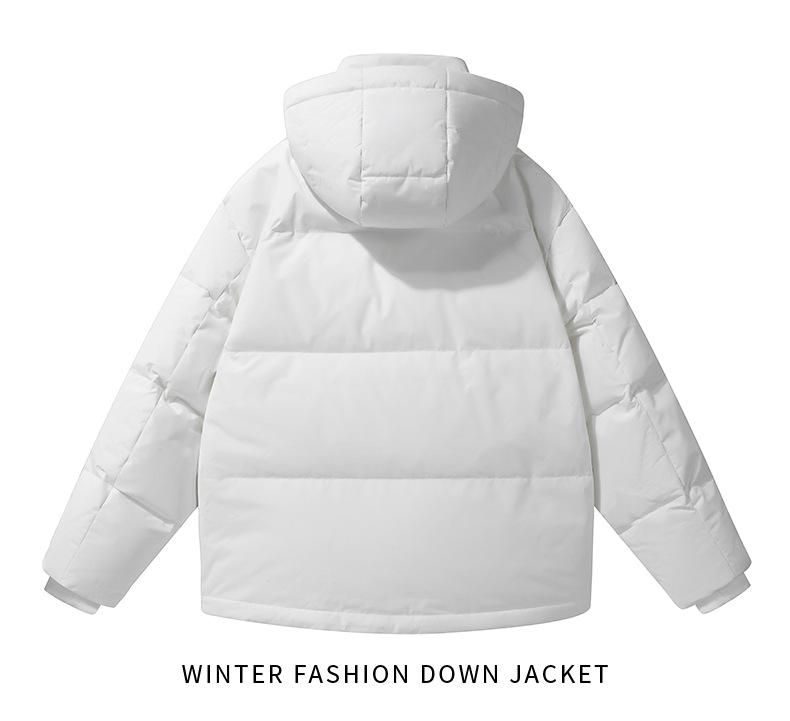 Men's 2025 Winter Thickened Hooded Down Jacket, Mid-Length, Fashionable Style for Couples