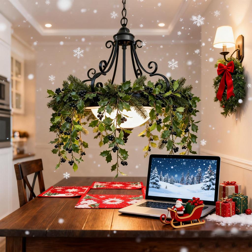 2025 Christmas Artificial Greenery Garland Christmas Olive Vines Pine Dense Garland for Xmas Fireplace Home Decoration