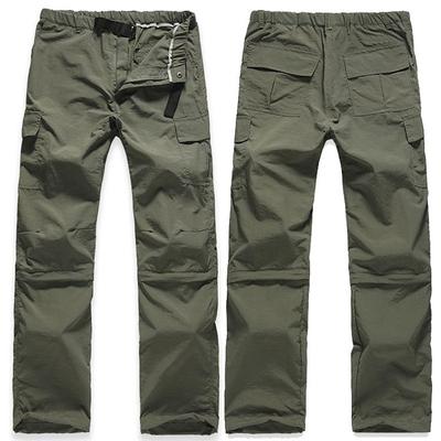 Men's Quick-Dry Outdoor Pants & Detachable Shorts with Sun Protection and Embroidered Logo