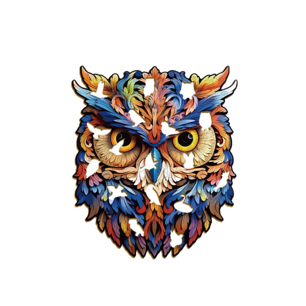 Wooden Owl Puzzle Toy Irregular Special-shaped Puzzle Holiday Gift Puzzle Decompression Game