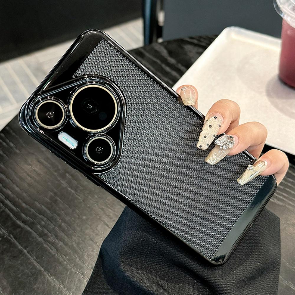 Huawei Pura 80 P80 P70 P60 P50 Pura70 Pro Plus Ultra Cooling Mesh Breathable Cover Luxury Electroplating Glossy Armor Case