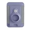 Leather Magnetic Card Holder for AirTag Locator - Strong, Elastic, MagSafe Compatible ID Wallet