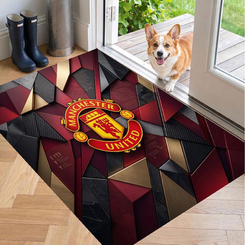 Soft Floor Carpet Manchester United Pattern Area Rug Decorative Mat For Home Room Decoration