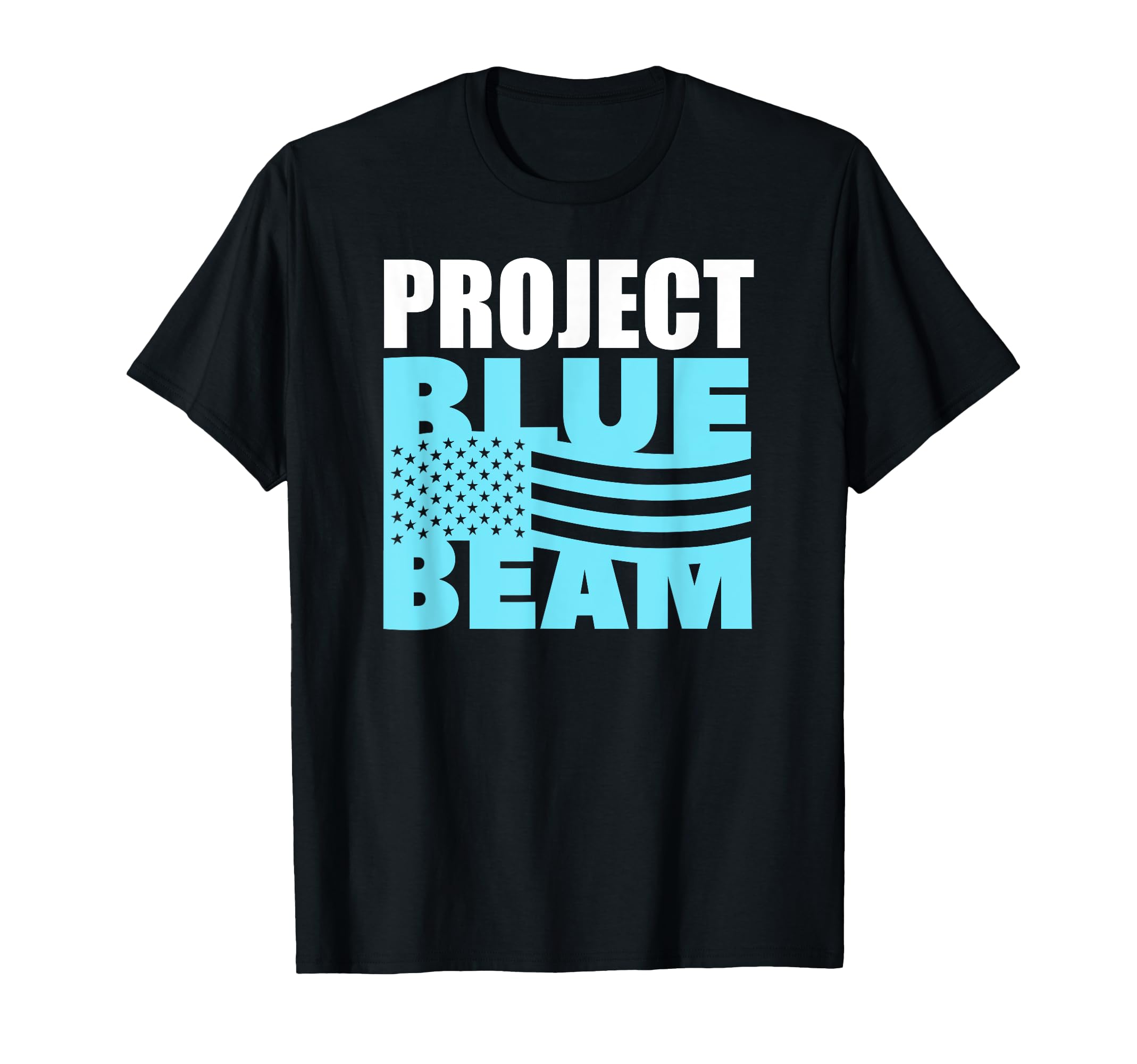 

Футболка с надписью «Project Blue Beam Drones Technology» чёрный