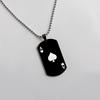 European and American fashion Stainless Steel necklace creative playing cards Ace of spades heart pendant Men's sweater chain jewelry