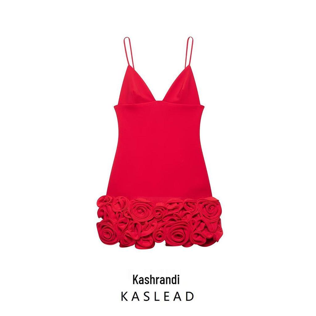 2025 Embossed Floral European Style Women's Summer Dress