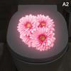 Glow-in-the-Dark Flower Rabbit Toilet Lid Decal Self-Adhesive Removable Toilet Sticker Wall Sticker Home Bathroom Decor