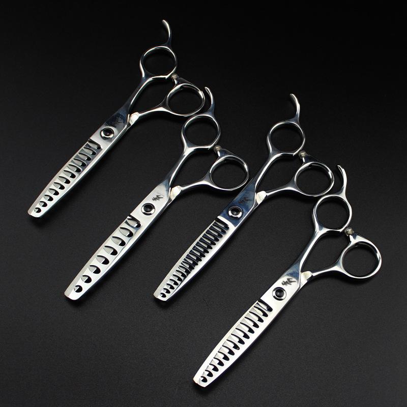 Shen Xingzhe 6.0-Inch Thinning Barber Scissors with Fish Bone Tooth Shape, 4 Teeth Types, 7H