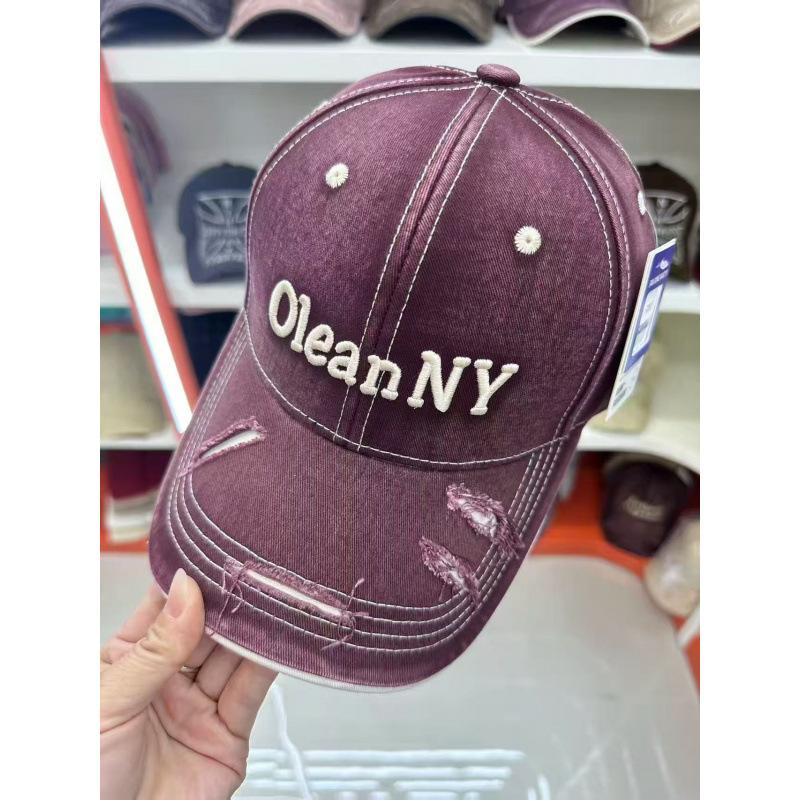 High-Quality Letter Embroidery High-Quality Baseball Cap Worn Versatile Age-Reducing Trendy Baseball Cap Men S And Women S Hard Adjustable