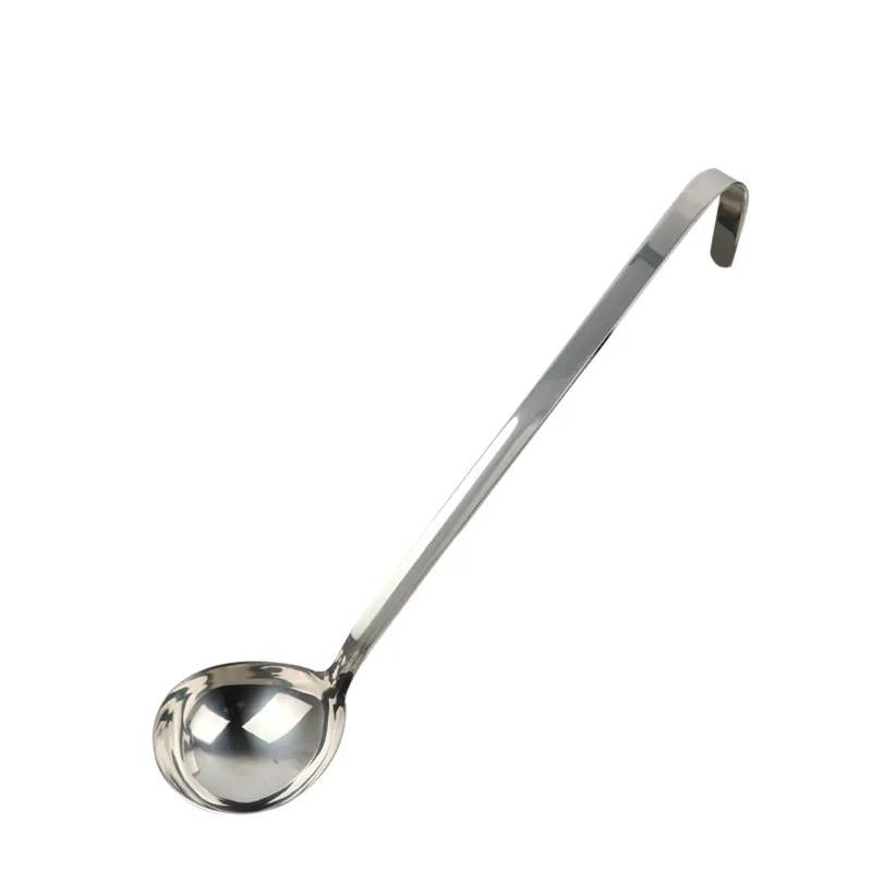 Big Long Handle Ladle Serving Stainless Steel Spoon with Hook Big Soup Scoop Buffet Creative Kitchen Cooking Utensils Tableware