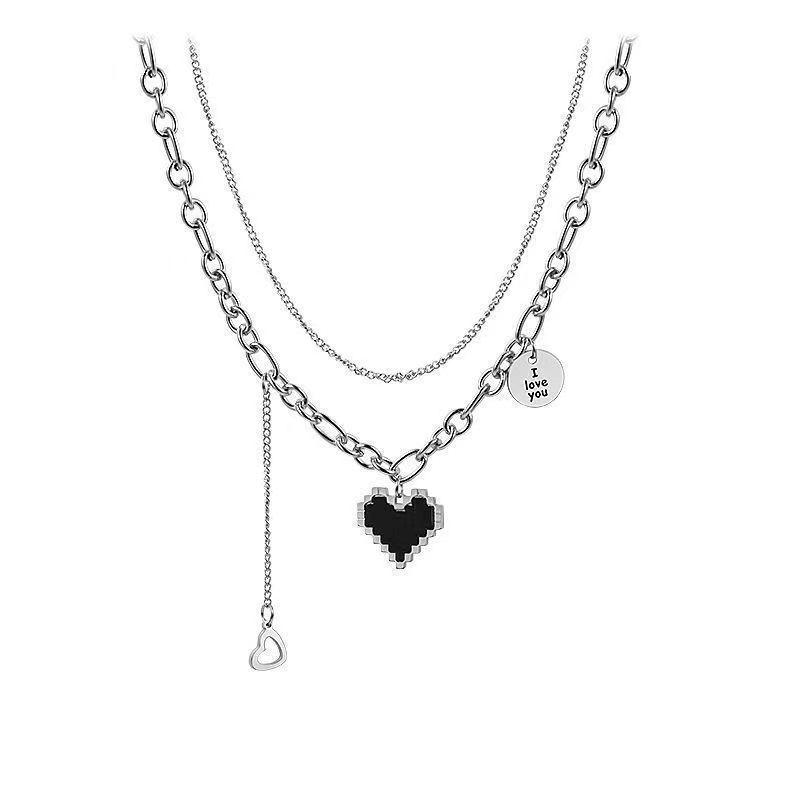 Korean Trendy Stacked Butterfly Necklace for Women - Niche Hip-Hop Clavicle Design