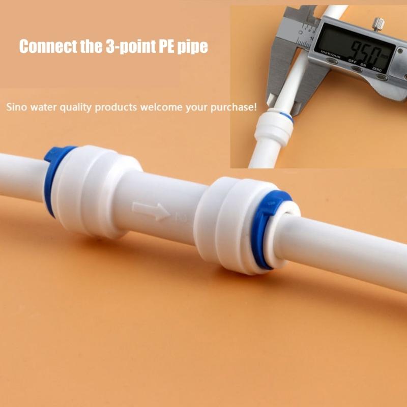 2Pcs 3/8inch Push To Connect Check Valves Straight Quick Connect Check Valves for Water Reverse Osmosis System Enduring