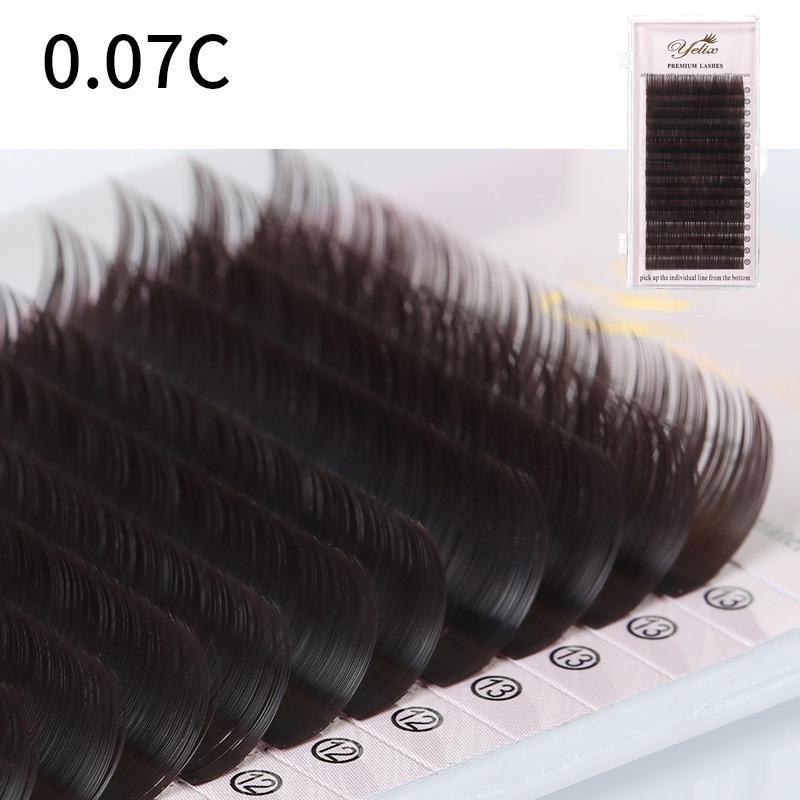 

Накладные ресницы с натуральным завитком черного/коричневого цвета — густые и объемные, в одной упаковке 0.07-C; Mix 7-15mm