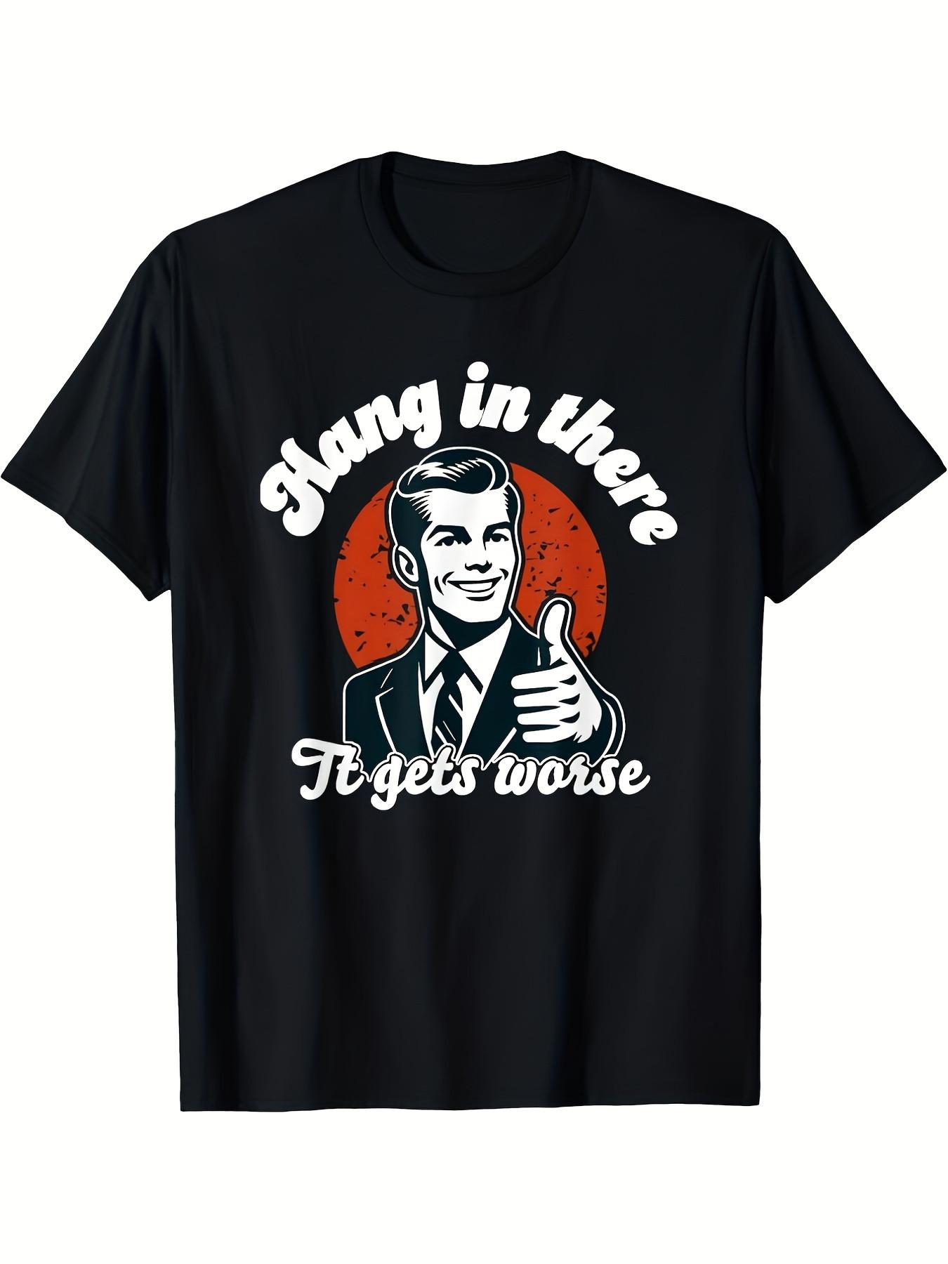 S5XL Top Pick Local Mens Funny Satirical Pattern TShirt Stick Print S