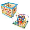 Wooden Baby Activity Cube Toy Multifunction Bead Block 8 In 1 Kids Activity Cube Educational