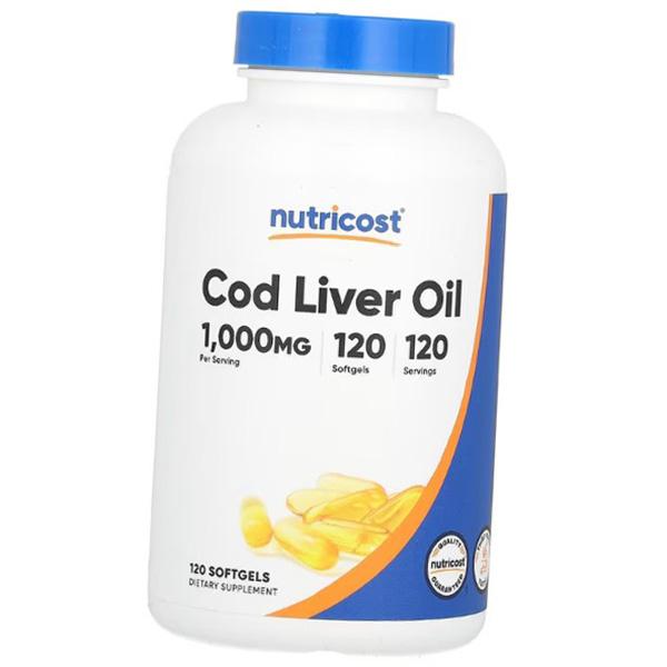 

Cod Liver Oil 1000, Nutricost 120 softgels (67647003) 120softgels