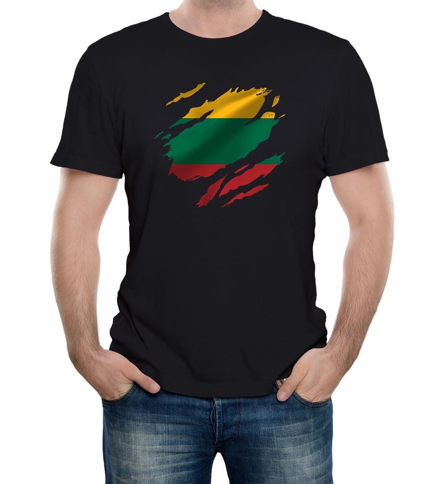 Torn Lithuania Men s Flag T-Shirt Mens Womens Tees Top Lithuanian Vilnius Country national sport S