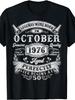 Unisex T-shirt Legend Since October 1976 50 Years Old 50Th Birthday Men Dad T-Shirt